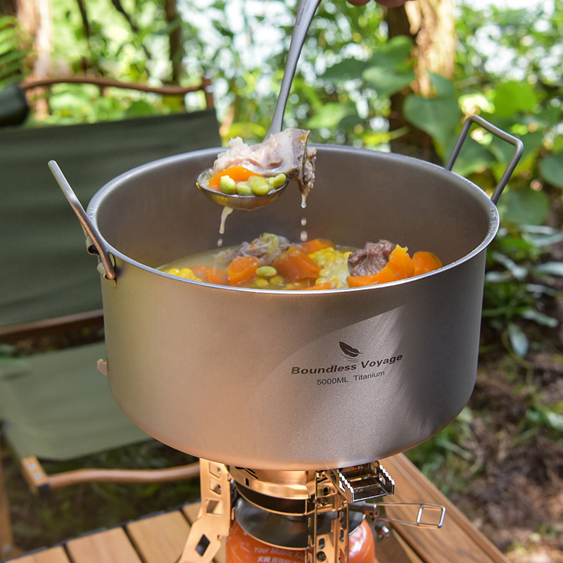 寝袋のない方-ポータブルチタンポット、大容量、屋外、ハイキン - Home Cooking Cookbook のレビューと価格
