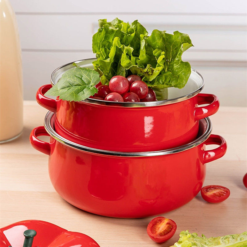 エナメルスープポット厚底調理器具ベビーフードポット家庭用キッ - Home Cooking Cookbook のレビューと価格